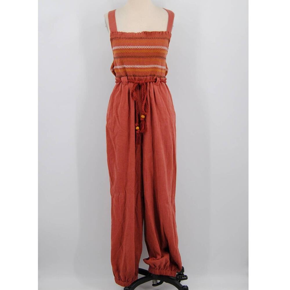 NWT Free People Sienna Smocked Jumpsuit